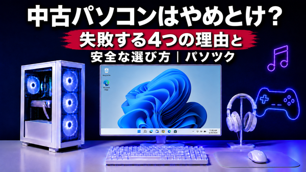 中古パソコンはやめとけ?失敗する4つの理由と安全な選び方|ゲーミングPC中古専門店パソツク