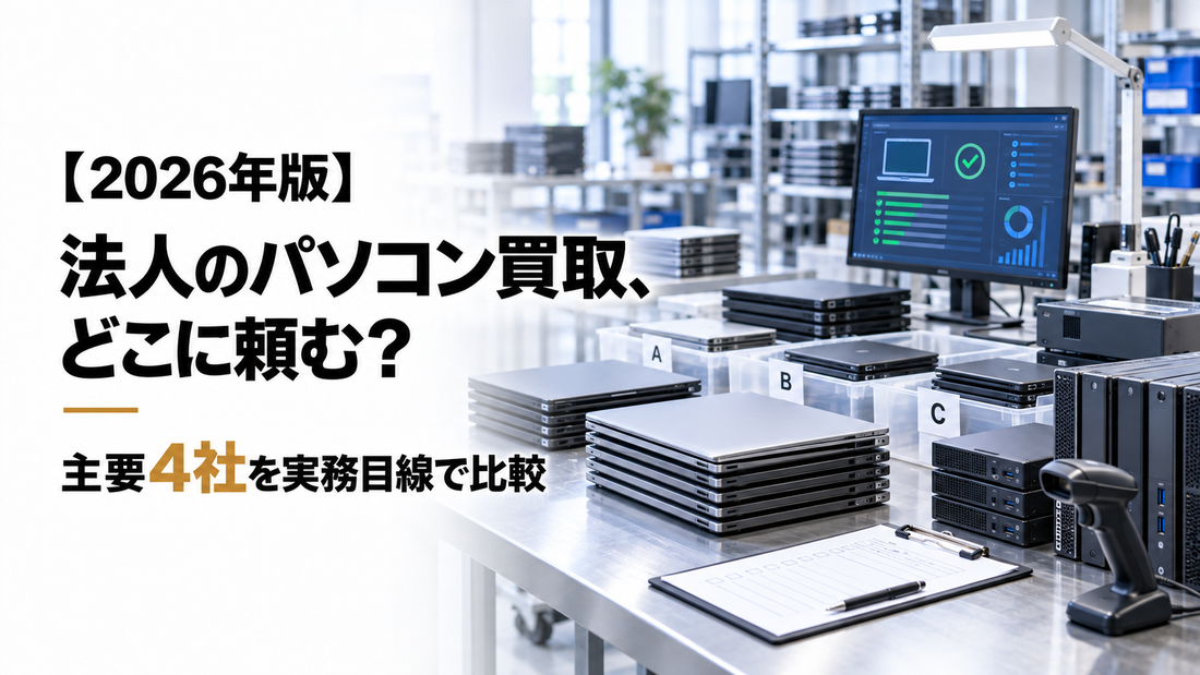 【2026年版】法人のパソコン買取、どこに頼む？主要4社を実務目線で比較