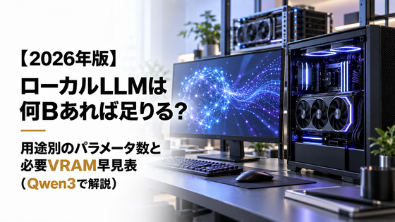 【2026年版】ローカルLLMは何Bあれば足りる？用途別のパラメータ数と必要VRAM早見表（Qwen3で解説）